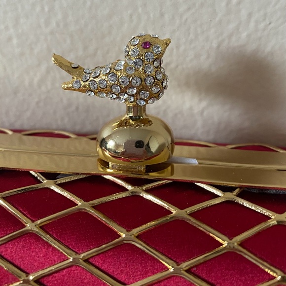 Red and gold evening bag - Picture 5 of 5